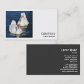 Square Foto (v2) - Zwei Emden Gänse Visitenkarte (Vorne/Hinten)