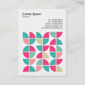 Square Foto (v3) - Abstrakt Geometric 110421 Visitenkarte (Rückseite)