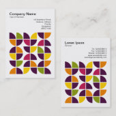 Square Foto (v3) - Abstrakt Geometric 110421v2 Visitenkarte (Vorne/Hinten)