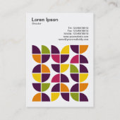 Square Foto (v3) - Abstrakt Geometric 110421v2 Visitenkarte (Rückseite)