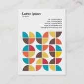 Square Foto (v3) - Abstrakt Geometric 110421v3 Visitenkarte (Rückseite)