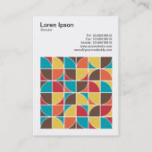 Square Foto (v3) - Abstrakt Geometric 110421v4 Visitenkarte (Rückseite)