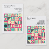 Square Foto (v3) - Abstrakte Quadrate 110419 Visitenkarte (Vorne/Hinten)