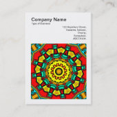 Square Foto (v3) - Abstraktes Kaleidoskop 02 Visitenkarte (Vorderseite)