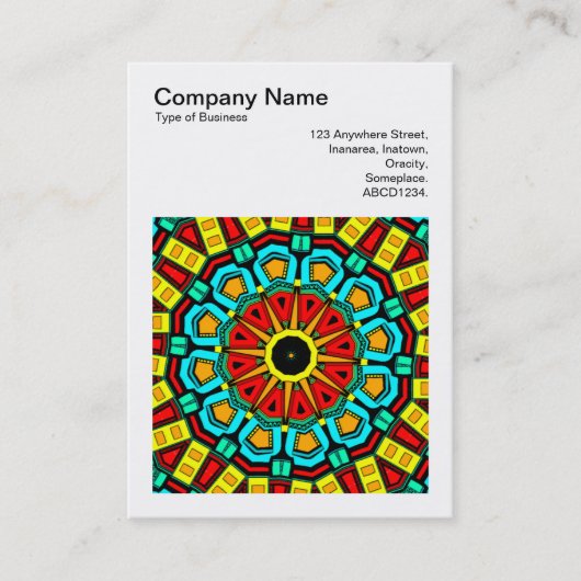 Square Foto (v3) - Abstraktes Kaleidoskop 04 Visitenkarte (Vorderseite)
