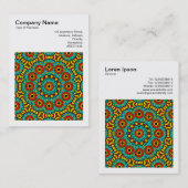 Square Foto (v3) - Abstraktes Kaleidoskop 05 Visitenkarte (Vorne/Hinten)