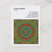 Square Foto (v3) - Abstraktes Kaleidoskop 05 Visitenkarte (Rückseite)