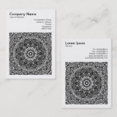 Square Foto (v3) - Abstraktes Kaleidoskop 06 Visitenkarte (Vorne/Hinten)