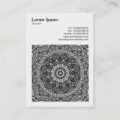 Square Foto (v3) - Abstraktes Kaleidoskop 06 Visitenkarte (Rückseite)