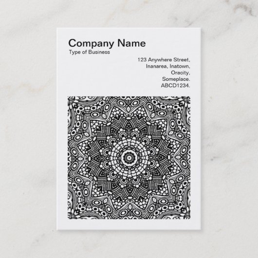 Square Foto (v3) - Abstraktes Kaleidoskop 06 Visitenkarte (Vorderseite)