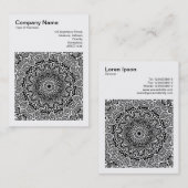 Square Foto (v3) - Abstraktes Kaleidoskop 07 Visitenkarte (Vorne/Hinten)