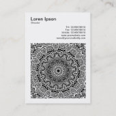 Square Foto (v3) - Abstraktes Kaleidoskop 07 Visitenkarte (Rückseite)