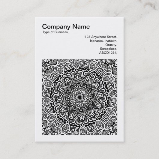 Square Foto (v3) - Abstraktes Kaleidoskop 07 Visitenkarte (Vorderseite)