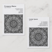 Square Foto (v3) - Abstraktes Kaleidoskop 08 Visitenkarte (Vorne/Hinten)