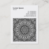 Square Foto (v3) - Abstraktes Kaleidoskop 08 Visitenkarte (Rückseite)