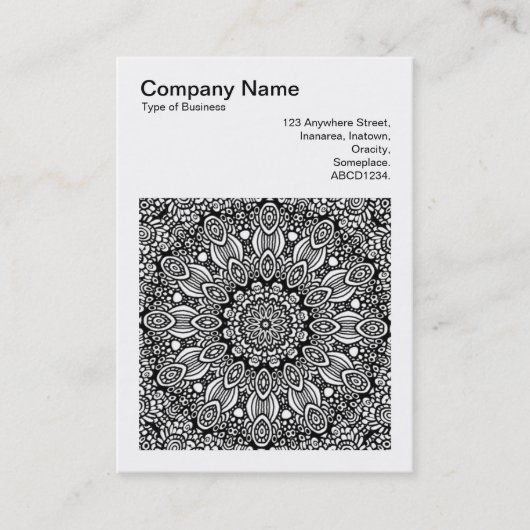 Square Foto (v3) - Abstraktes Kaleidoskop 08 Visitenkarte (Vorderseite)