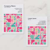 Square Foto (v3) - Abstraktes Muster 170715 Visitenkarte (Vorne/Hinten)