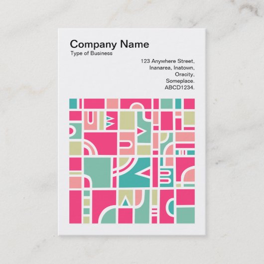 Square Foto (v3) - Abstraktes Muster 170715 Visitenkarte (Vorderseite)