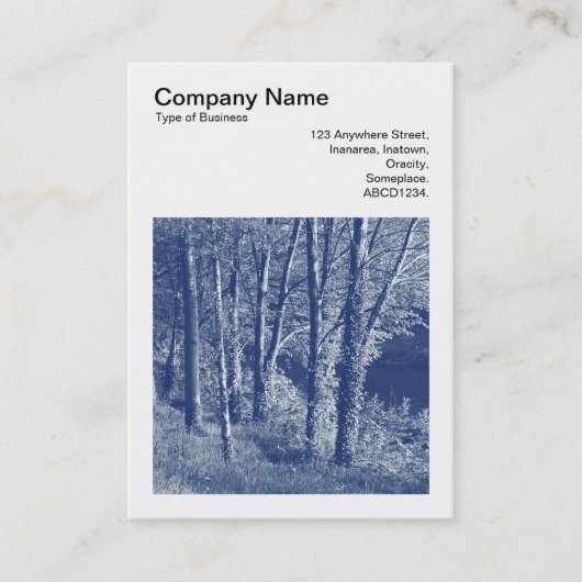 Square Foto (v3) - Bäume durch einen Fluss - Cyano Visitenkarte (Vorderseite)