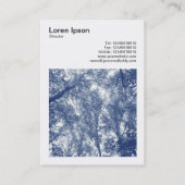 Square Foto (v3) - Blue Autumn - Cyanotyp Visitenkarte (Rückseite)