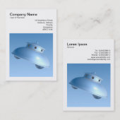 Square Foto (v3) - Classic Flying Saucer Visitenkarte (Vorne/Hinten)