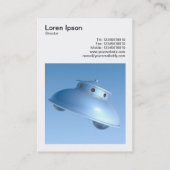 Square Foto (v3) - Classic Flying Saucer Visitenkarte (Rückseite)