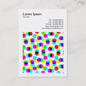 Square Foto (v3) - Color Halftone Pattern Visitenkarte (Rückseite)