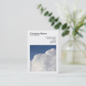 Square Foto (v3) - Cumulus Cloud Visitenkarte (Stehend Vorderseite)
