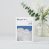 Square Foto (v3) - Cumulus Clouds Visitenkarte (Stehend Vorderseite)