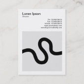 Square Foto (v3) - Curvy Line 02 Visitenkarte (Rückseite)