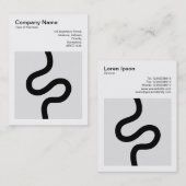 Square Foto (v3) - Curvy Line 02 Visitenkarte (Vorne/Hinten)