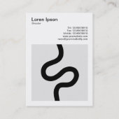 Square Foto (v3) - Curvy Line 02 Visitenkarte (Rückseite)