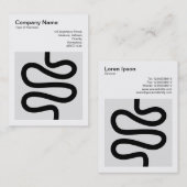 Square Foto (v3) - Curvy Line Visitenkarte (Vorne/Hinten)