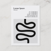 Square Foto (v3) - Curvy Line Visitenkarte (Rückseite)
