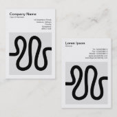 Square Foto (v3) - Curvy Line Visitenkarte (Vorne/Hinten)