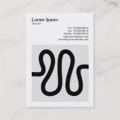 Square Foto (v3) - Curvy Line Visitenkarte (Rückseite)