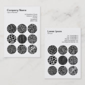 Square Foto (v3) - Decorative Circles 01 Visitenkarte (Vorne/Hinten)