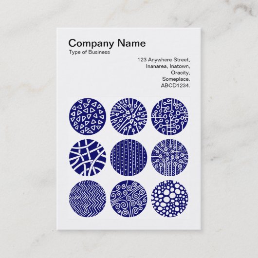 Square Foto (v3) - Decorative Circles 02 Visitenkarte (Vorderseite)