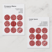 Square Foto (v3) - Decorative Circles 03 Visitenkarte (Vorne/Hinten)