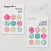 Square Foto (v3) - Decorative Circles 04 Visitenkarte (Vorne/Hinten)