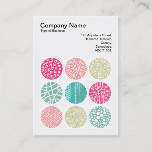 Square Foto (v3) - Decorative Circles 04 Visitenkarte (Vorderseite)