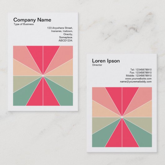 Square Foto (v3) - Farbsegmente 03 Visitenkarte (Vorne/Hinten)