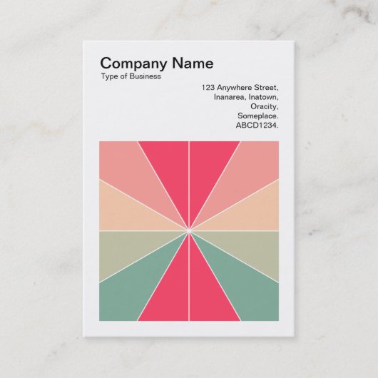 Square Foto (v3) - Farbsegmente 03 Visitenkarte (Vorderseite)