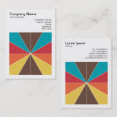 Square Foto (v3) - Farbsegmente 05 Visitenkarte (Vorne/Hinten)