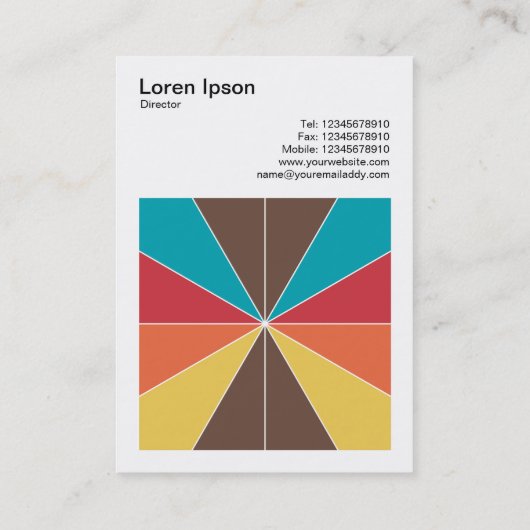 Square Foto (v3) - Farbsegmente 05 Visitenkarte (Rückseite)