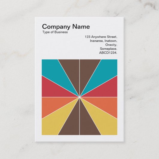 Square Foto (v3) - Farbsegmente 05 Visitenkarte (Vorderseite)