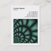 Square Foto (v3) - Fraktal Design 02 Visitenkarte (Rückseite)