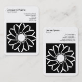 Square Foto (v3) - Geometrische Blume 01 Visitenkarte (Vorne/Hinten)