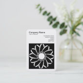 Square Foto (v3) - Geometrische Blume 01 Visitenkarte (Stehend Vorderseite)