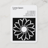 Square Foto (v3) - Geometrische Blume 01 Visitenkarte (Rückseite)